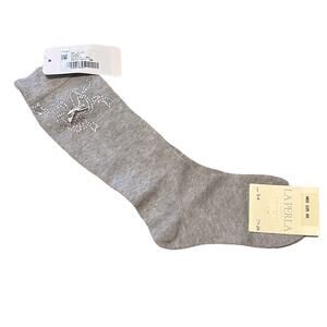 la perla bow jeweled socks